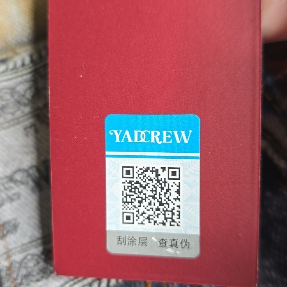 3169 NWT YADcrew丨3D Waistband Print Loose Fit Denim Jeans Sz Small - Picture 10 of 14